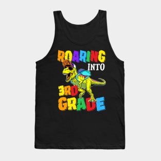 Roaring Into 3rd Grade Dinosaur Back To School Tank Top